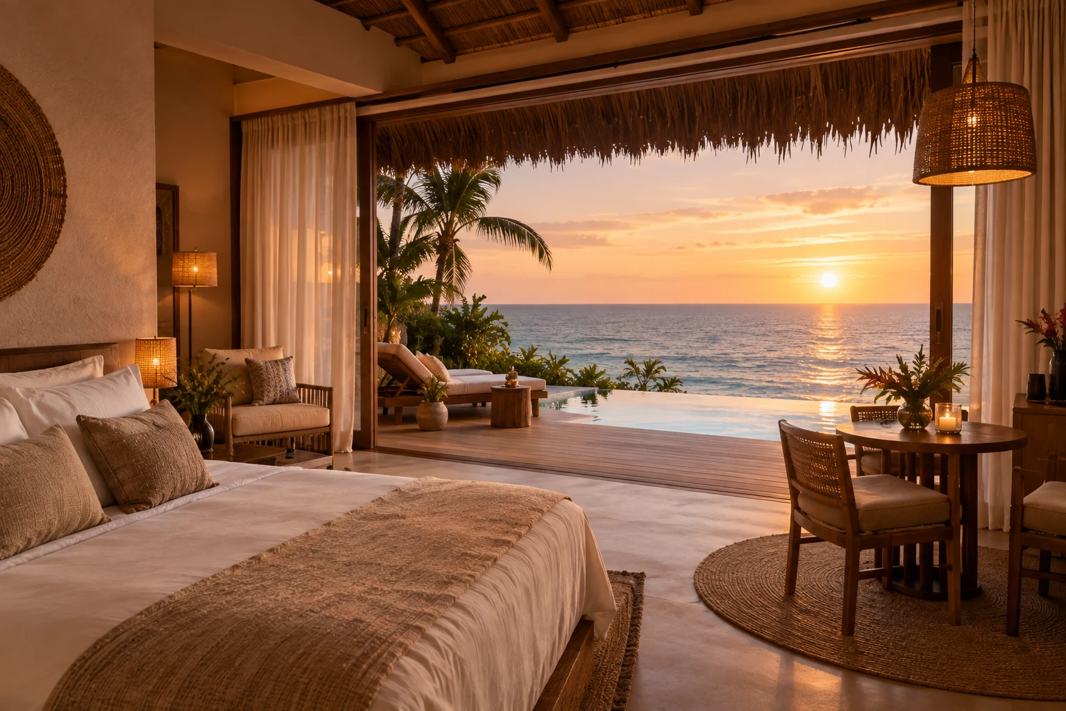 Habitación con terraza frente al mar